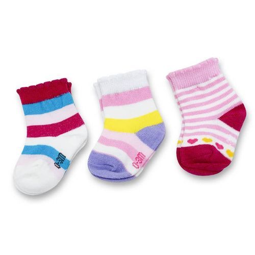 3 pack socks for baby girl pink