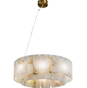 Modern Chinese light luxury alabaster chandelier natural marble lamp villa living room lamps