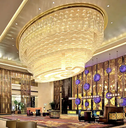 Custom Project Villa Hotel Lobby Dinging Room Modern Luxury Gold Crystal Led Ceiling Chandelier Light