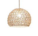 Modern Kitchen bedroom woven chandelier dining led decorative rattan handmade bamboo lamp shade pendant light