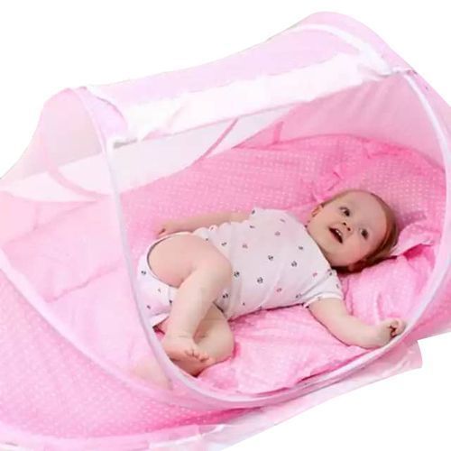 Baby Portable Sleeping Mosquito Net - Pink, White