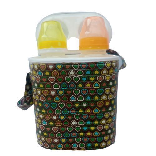 Baby Bottle Warmer With 2 Feeding Bottles - Multicolor