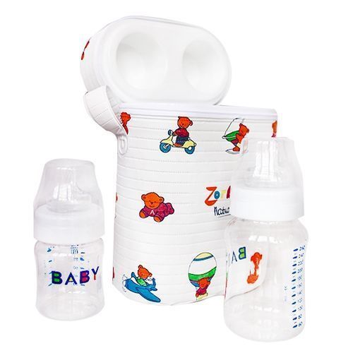 Bottle Warmer With A Pair Of Feeding Bottles