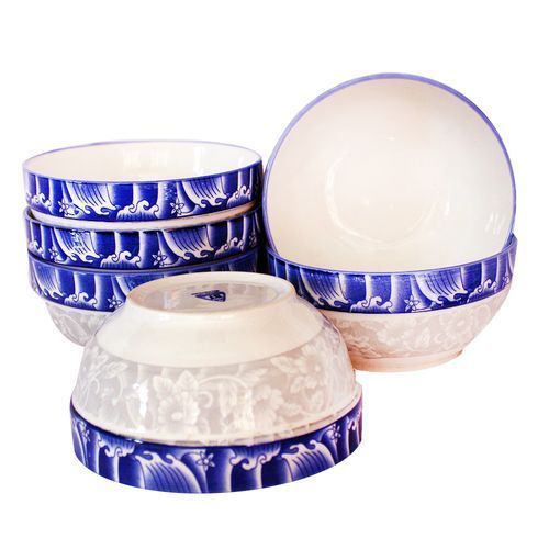 Set of 6 Soup and Salad Bowls - White