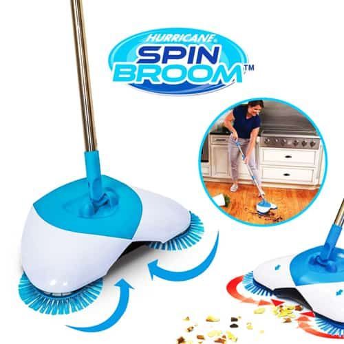 Hurricane Spin Broom - Blue,White