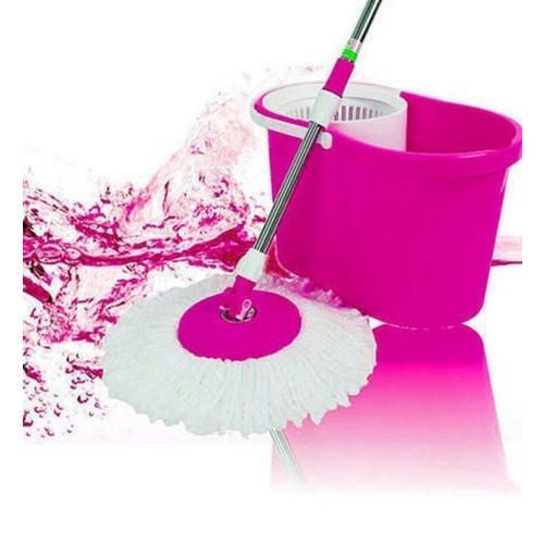 360 Spin Magic Mop with Bucket - Pink