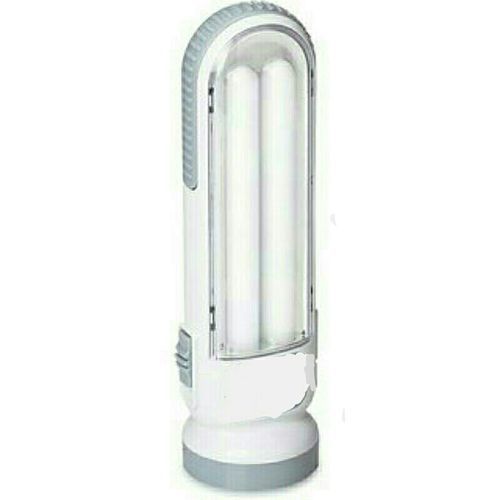 LED Torch With Double Hi-Bright Tube Rechargeable Emergency Lamp Light, White.