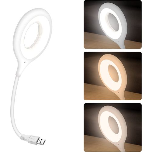 USB Smart Voice Control Led Table Lamp For Bedroom Living Room Office Desk Lamp Intelligent Voice Night Light- White