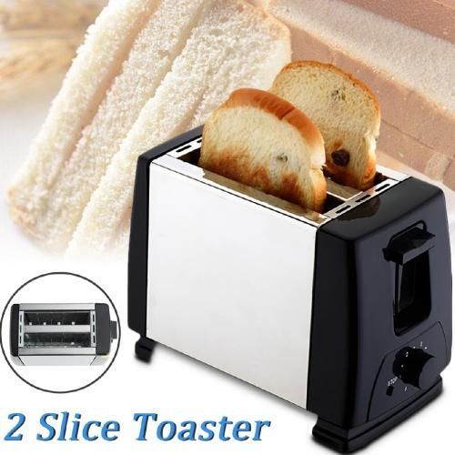 2 Slice Electric Toaster - Silver