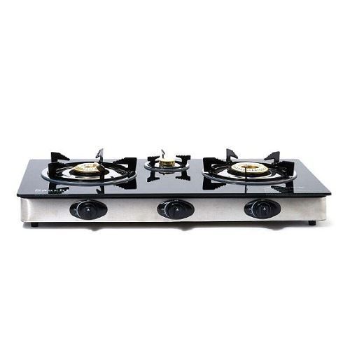 Saachi Triple Burner Gas Stove - Black