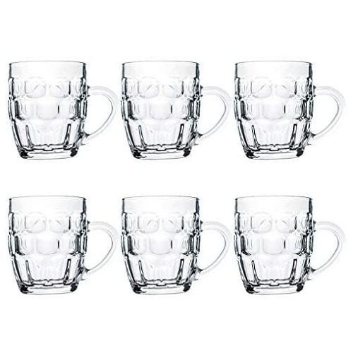 6 Pieces Of Dimpled Juice Beer Glasses Mugs- Colorless