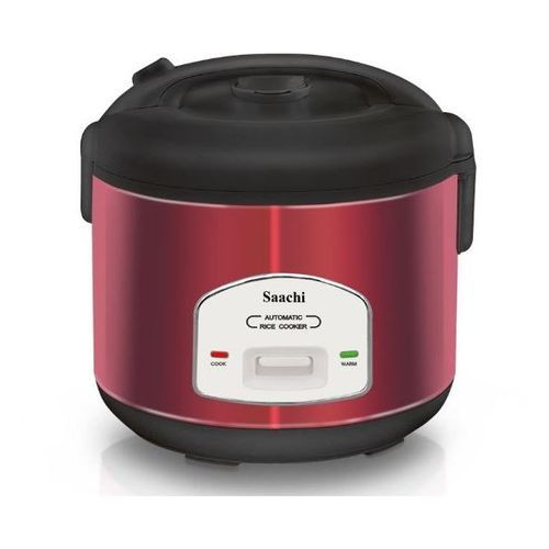 2.2 Litre Electric Rice Cooker With Steamer Saucepan - Red