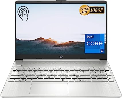 HP NOTEBOOK 15 CORE I7 8GB RAM 1TB HDD 10TH GEN 15.6" TOUCH DISPLAY SILVER COLOR