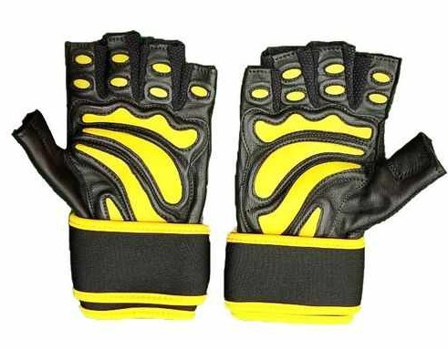 Unisex Gym Gloves Yellow,Black