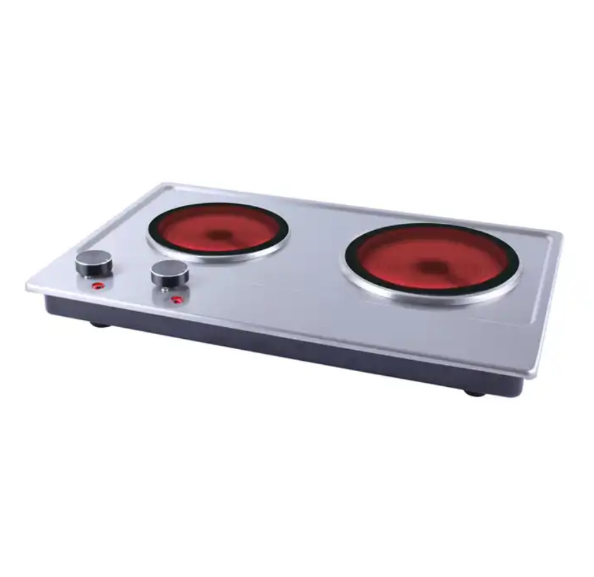 Double Cast Iron Cooktop Electrical Double Table Top Electric Household Portable Electrical 2100W Hot Plate