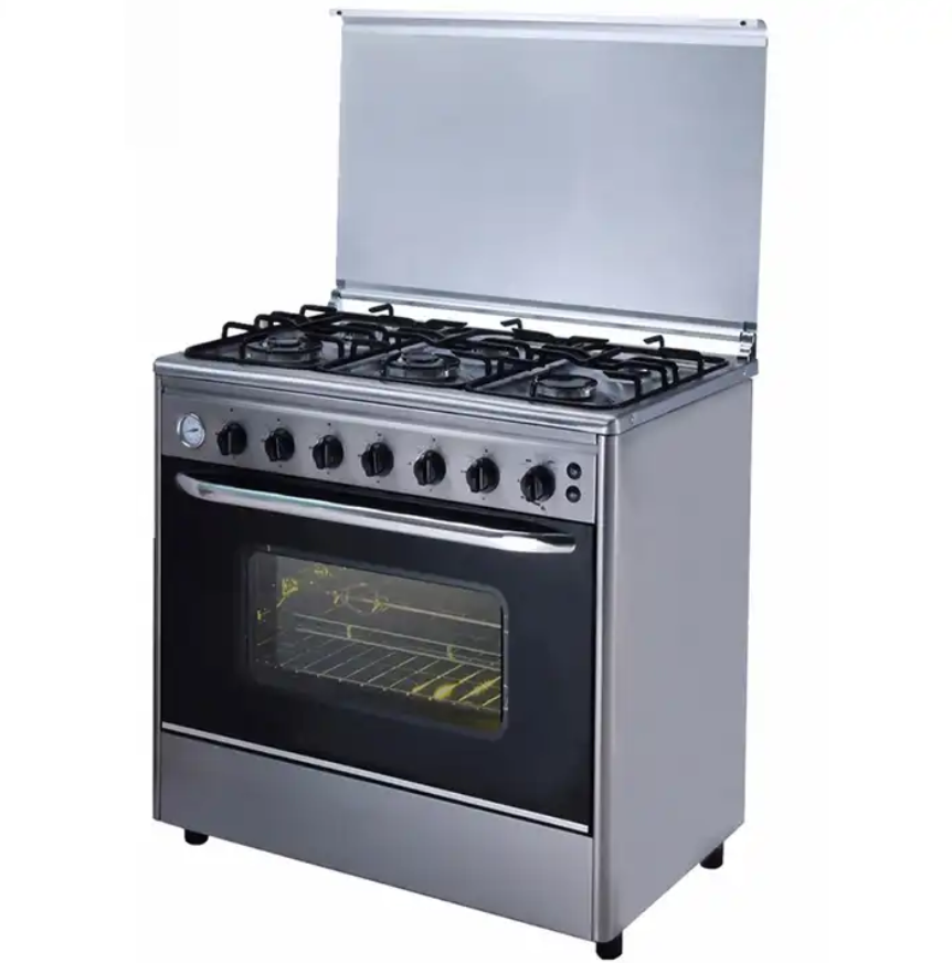 Freestanding 6 Burners Gas Rang With Oven , electric deck oven