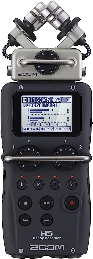 Zoom H5 4-Track Portable Recorder for Audio for Video, Music, and Podcasting, Stereo Microphones