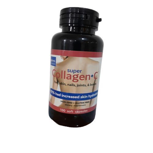 Super Collagen With Vitamin C, Collagen Peptides Types 1 & 3 - Hair, Skin, Nails & Joints, 100 Tablets