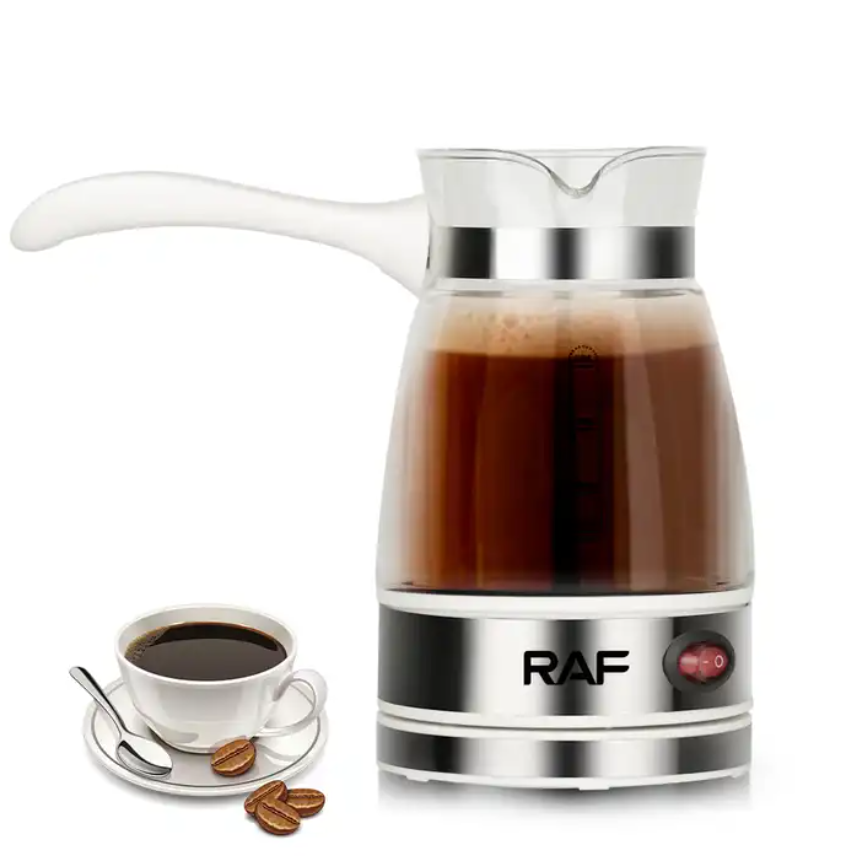 Portable Coffee Maker Kettle Electric Glass Turkish Coffee Pot With Handle