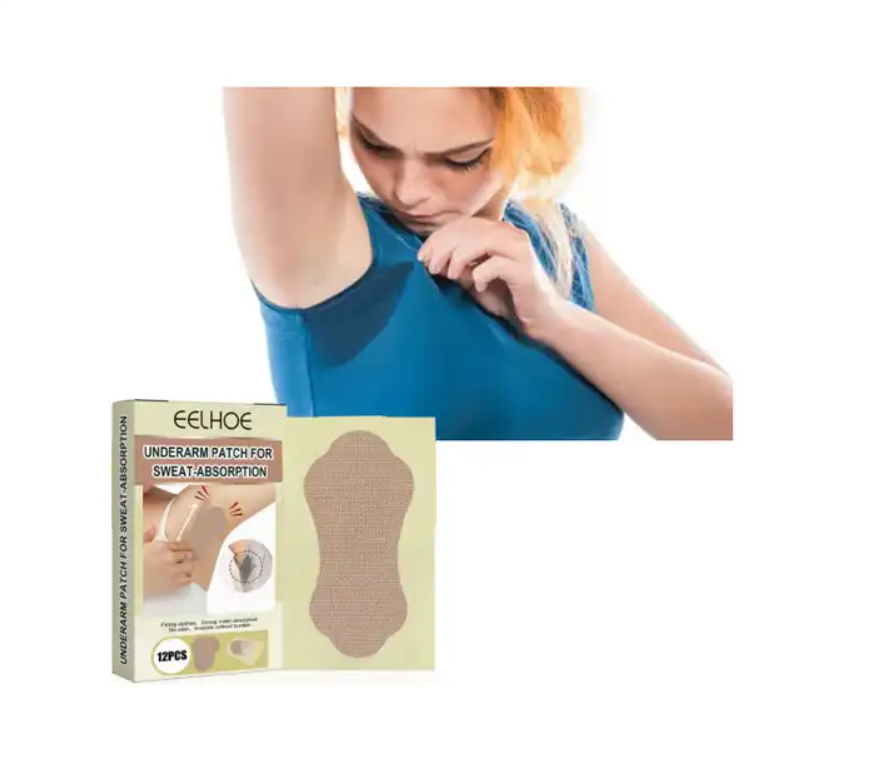 EELHOE Underarm Sweat Pads 12 Pads Antiperspirant Absorbent Odour Blocker Pads Armpit Dress Shields Fights Hyperhidrosis