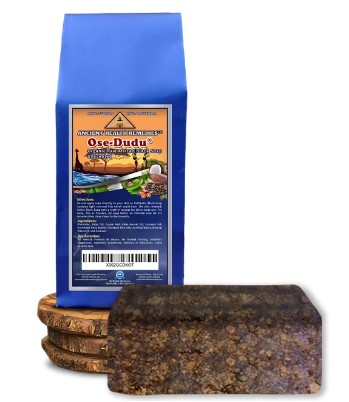 Organic, Anti-Bacterial, Anti-Fungal OSE-DUDU AFRICAN BLACK SOAP 2 LB (32 oz) BLOCK