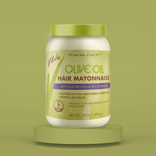 Vitale Olive Oil Hair Mayonnaise with Oat & Egg Protein and Vitamins, 30oz, 853 g