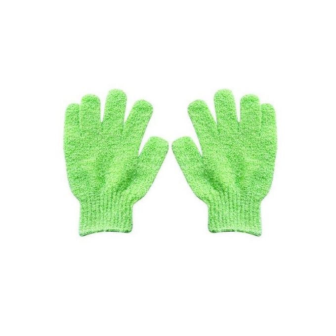 A Pair Of Exfoliating Bath Body Gloves /Scrubber-Green