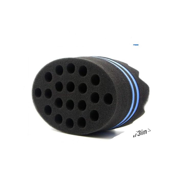 Wave Barber Hair Brush Sponge - Black,Blue