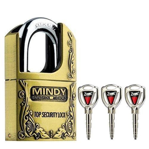 Mindy Large Guarded Anti-Theft, Padlock - Golden