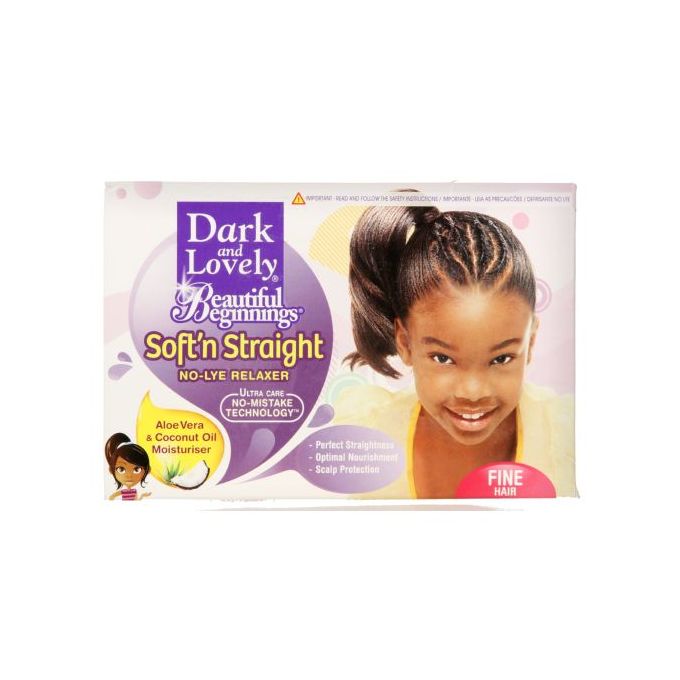 Dark & Lovely Beautiful Beginnings No-Lye Relaxer Kit Fine Hair