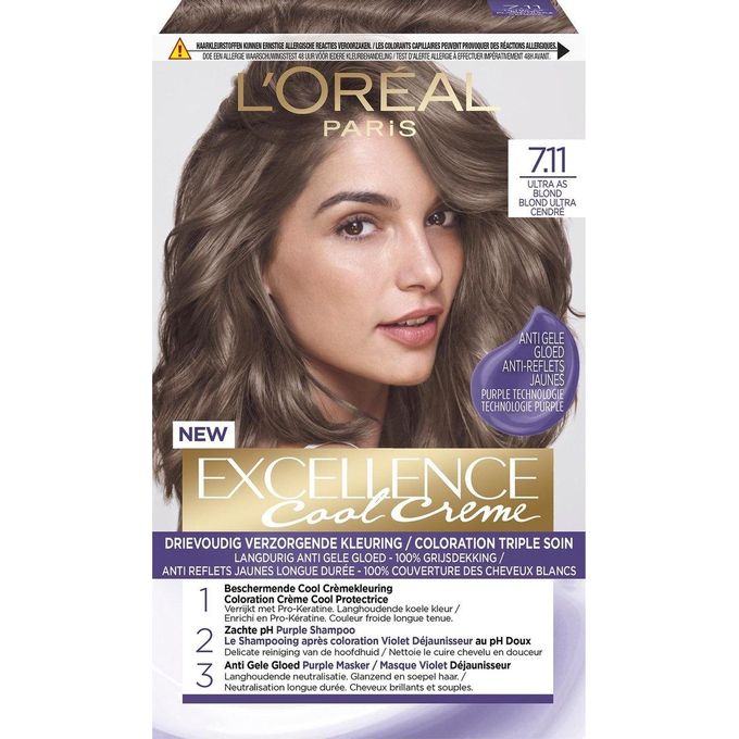 Excellence Creme Hair Colour Ultra Ash Blonde 7.11