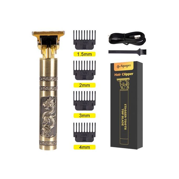 Hair Clipper Scissor Professional Hair Cutting Machine Gold Color