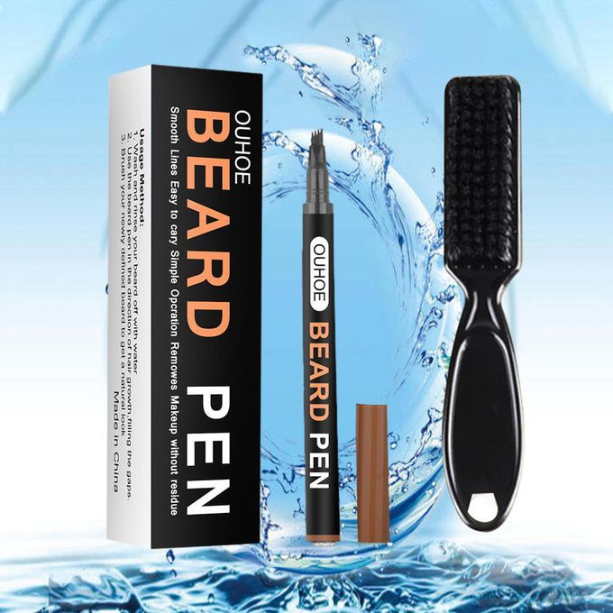 Beard Filler For Men Waterproof Beard Pen Creates Moustache Brown