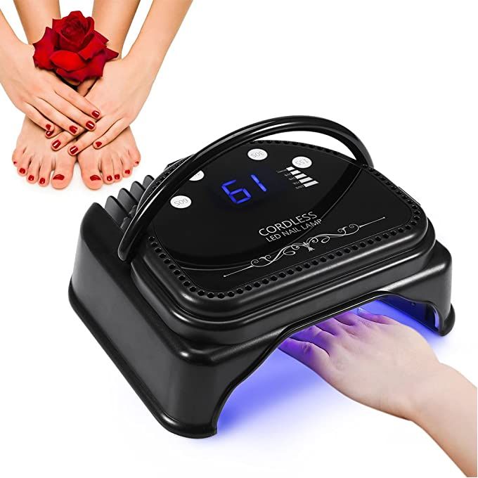 ZJY Professional Gel Nail Lamp With Quick Curing UV Light Cordless Rechargeable Smart Sensor Manicure Tools (Senior Style)