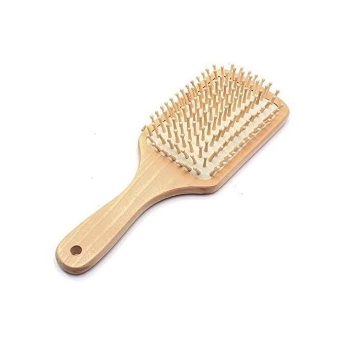 Wooden Medical Hair Brush For Long Healthy Hair - Beige