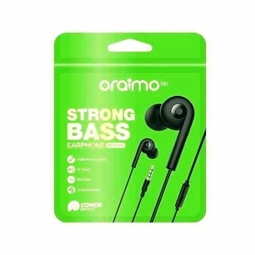 OEP-E10 Strong Bass Earphones With Mic-Black