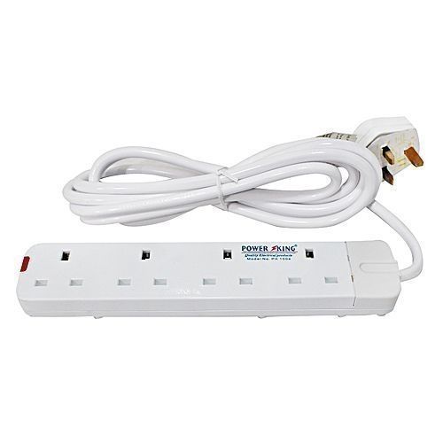 4 Way Extension Cable- 3Metres - White