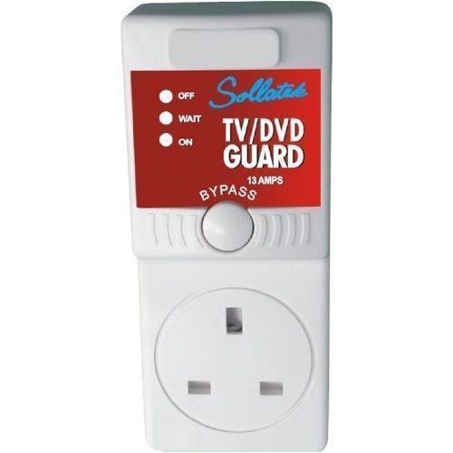 3A Voltage Protection TV Guard Adaptor - White