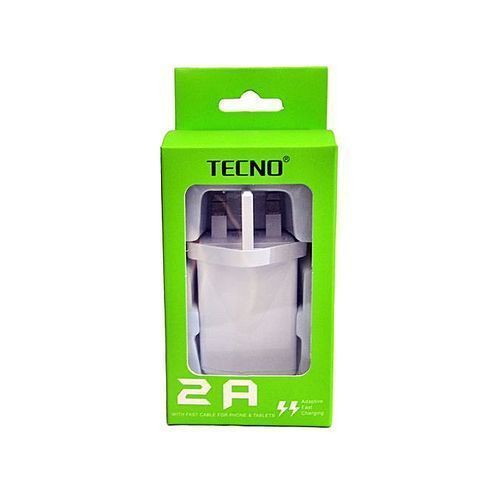 Tecno Faster Charger + USB Cable - White