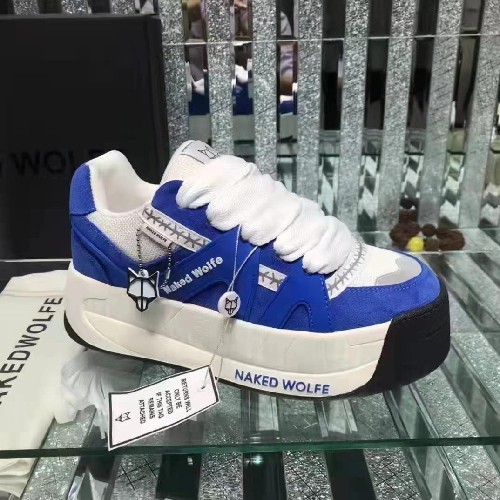 Naked Wolfe Shoe Blue And White Fashion Design Shoe