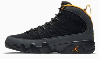 Air Jordan 9 mens retro grey and black