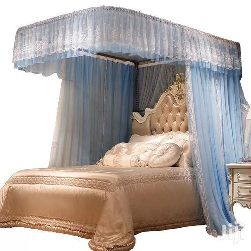 Wall Mounted Mosquito Net - sky Blue