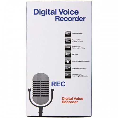 High Quality LCD Display Digital Voice Recorder - Black