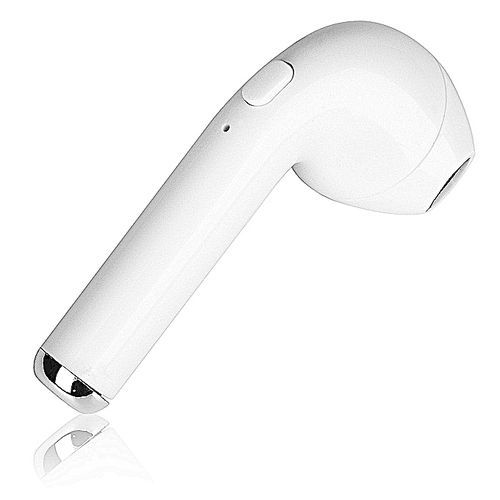 Bluetooth Earbud- Wireless Headset with Mic In-Ear Headphone Stereo Earpiece Earphone Noise Cancelling Mic for iPhone X 8 7plus 6S 6 IOS Samsung Galaxy Android Cell Phone - White