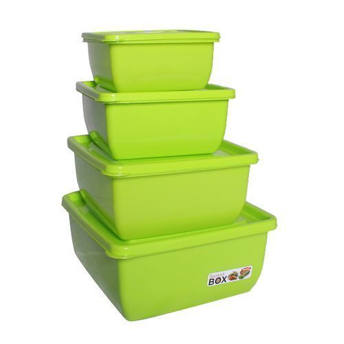 4 Pieces Of Sealed Lunch Boxes - Green