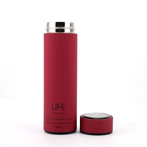 Stainless Steel Tea Water Coffee Flask Vacuum Bottle, 450ml Red