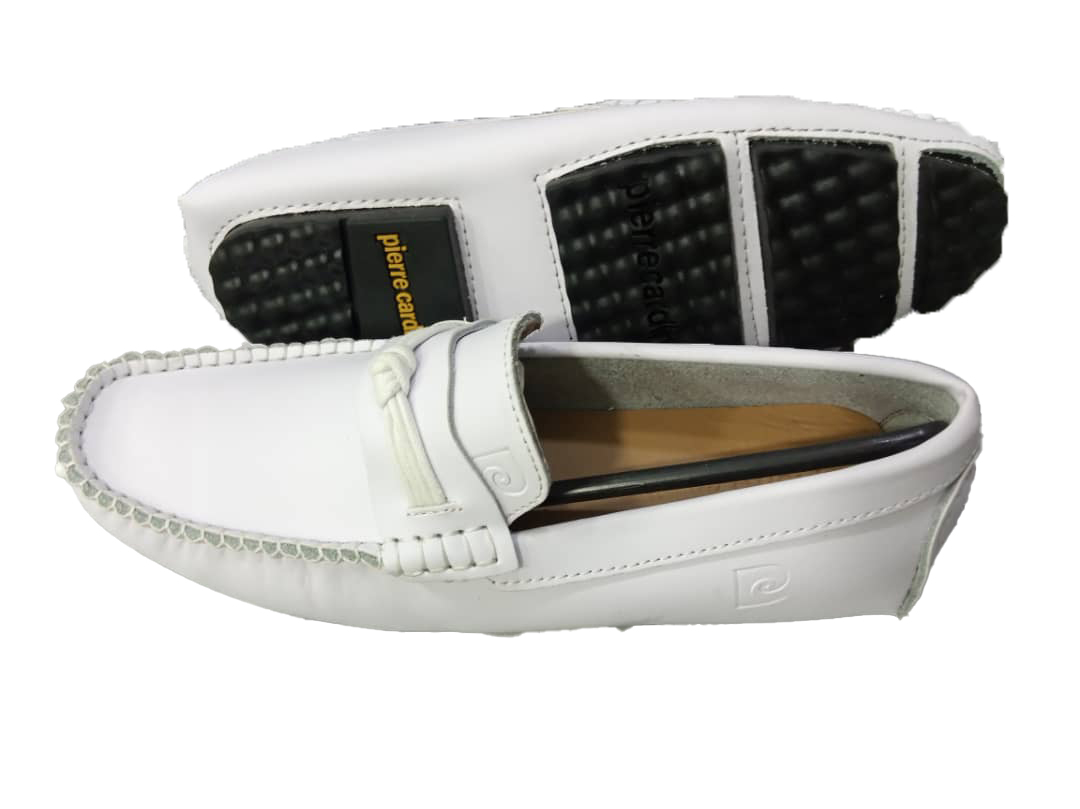 Men's Pierre Cardins Moccasins Shoes - White