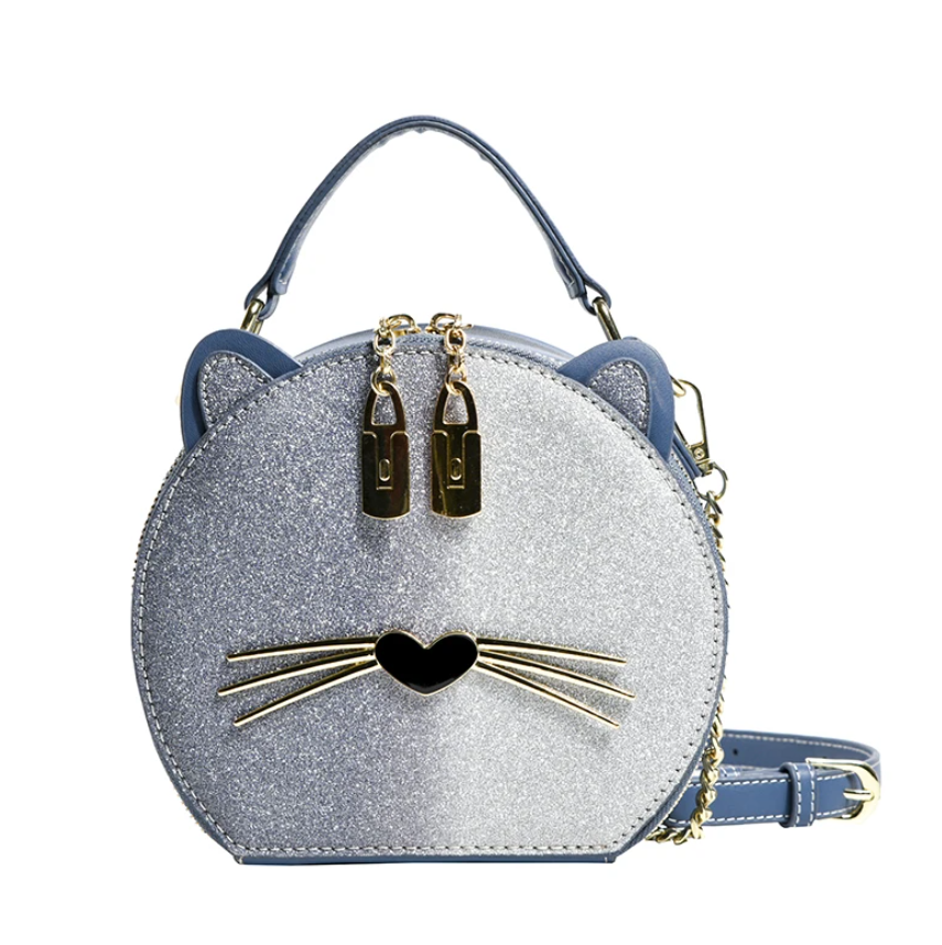 Mini Cute Cat Shape Shoulder Handbag for Girls Fashion Handbag Shoulder Bag