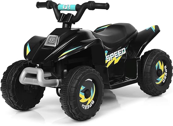 6V Battery Operated Ride on Quad - Black