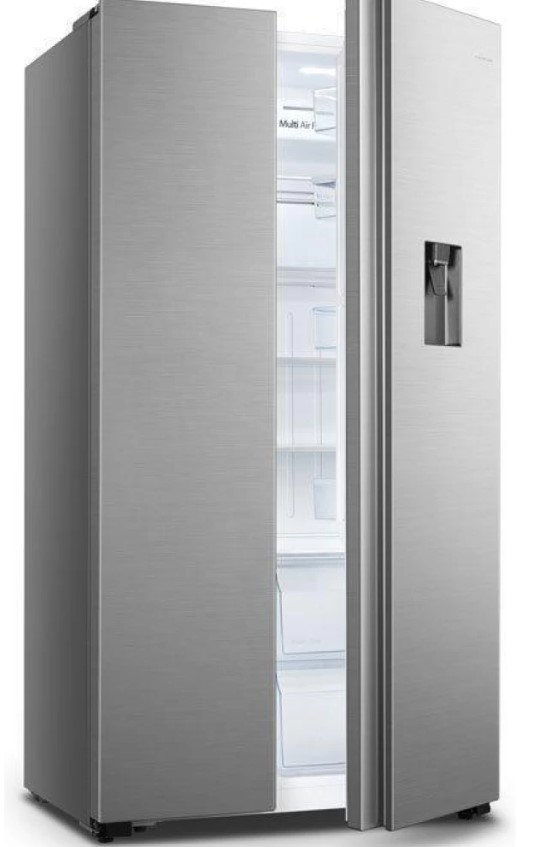 670L BLACK SIDE BY SIDE FRIDGE WITH DISPENSER - H670SMIA-WD